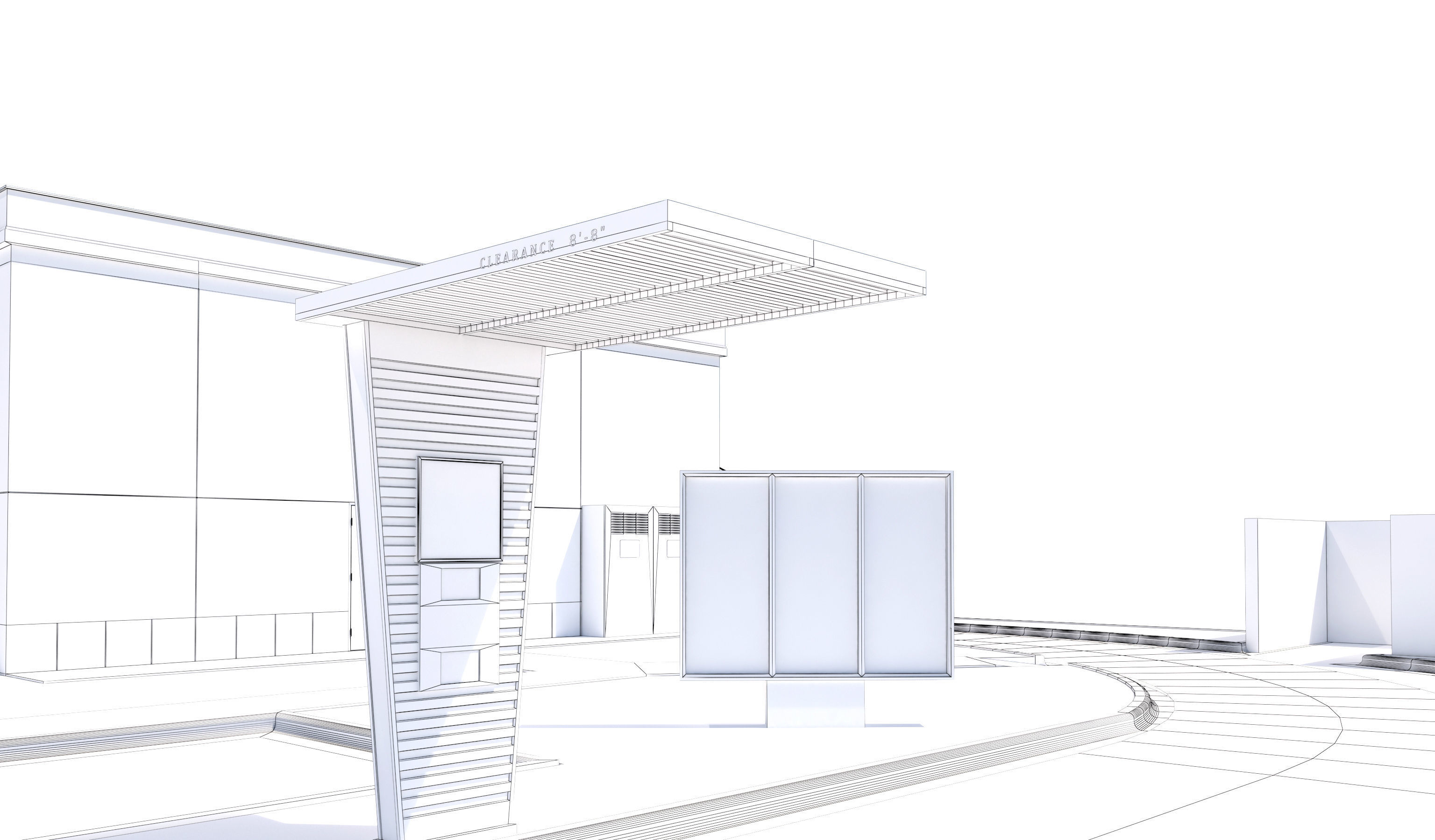 Retail Collection-005 Restaurants With Site 3D model_35