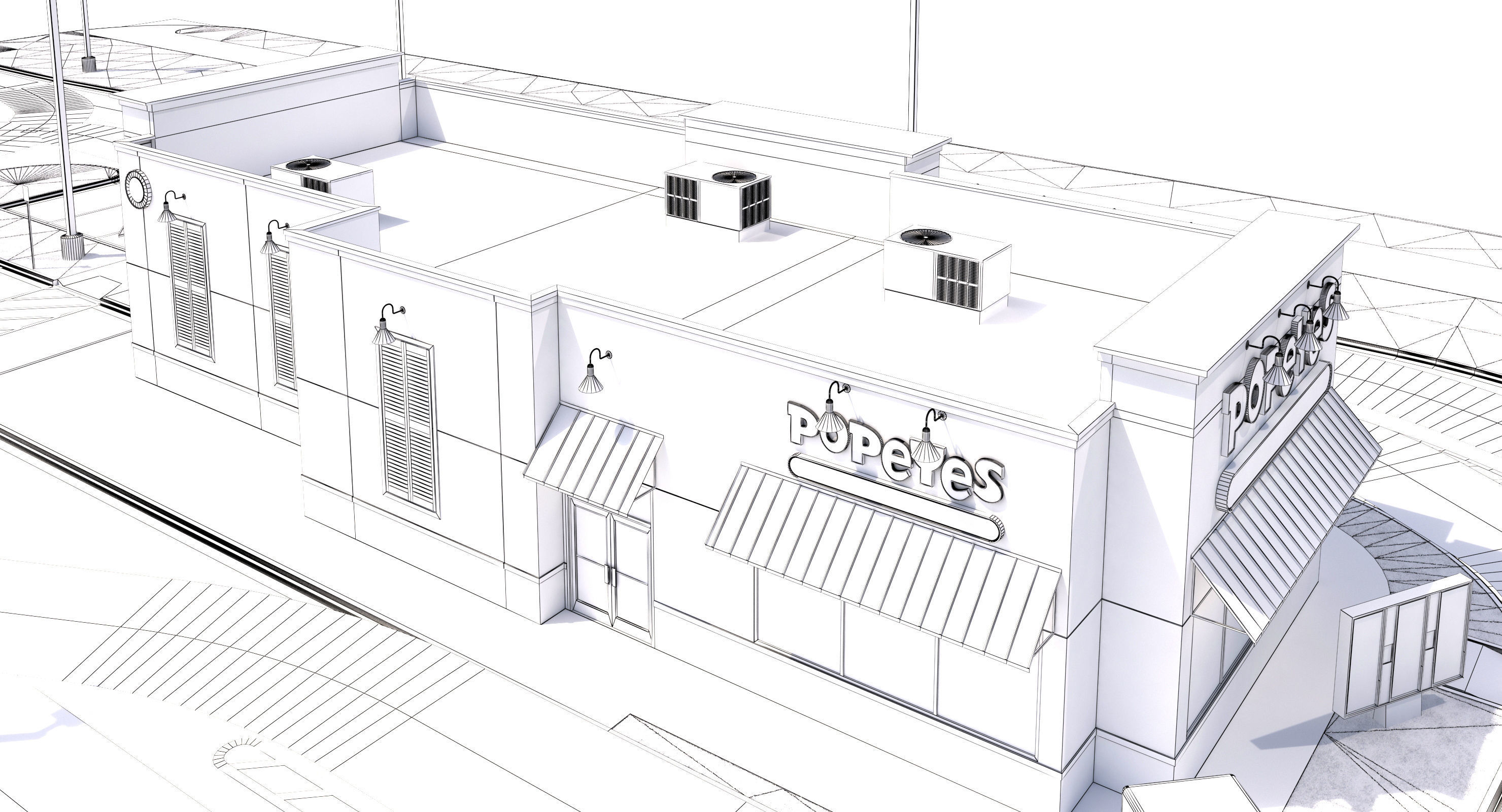 Retail Collection-005 Restaurants With Site 3D model_113
