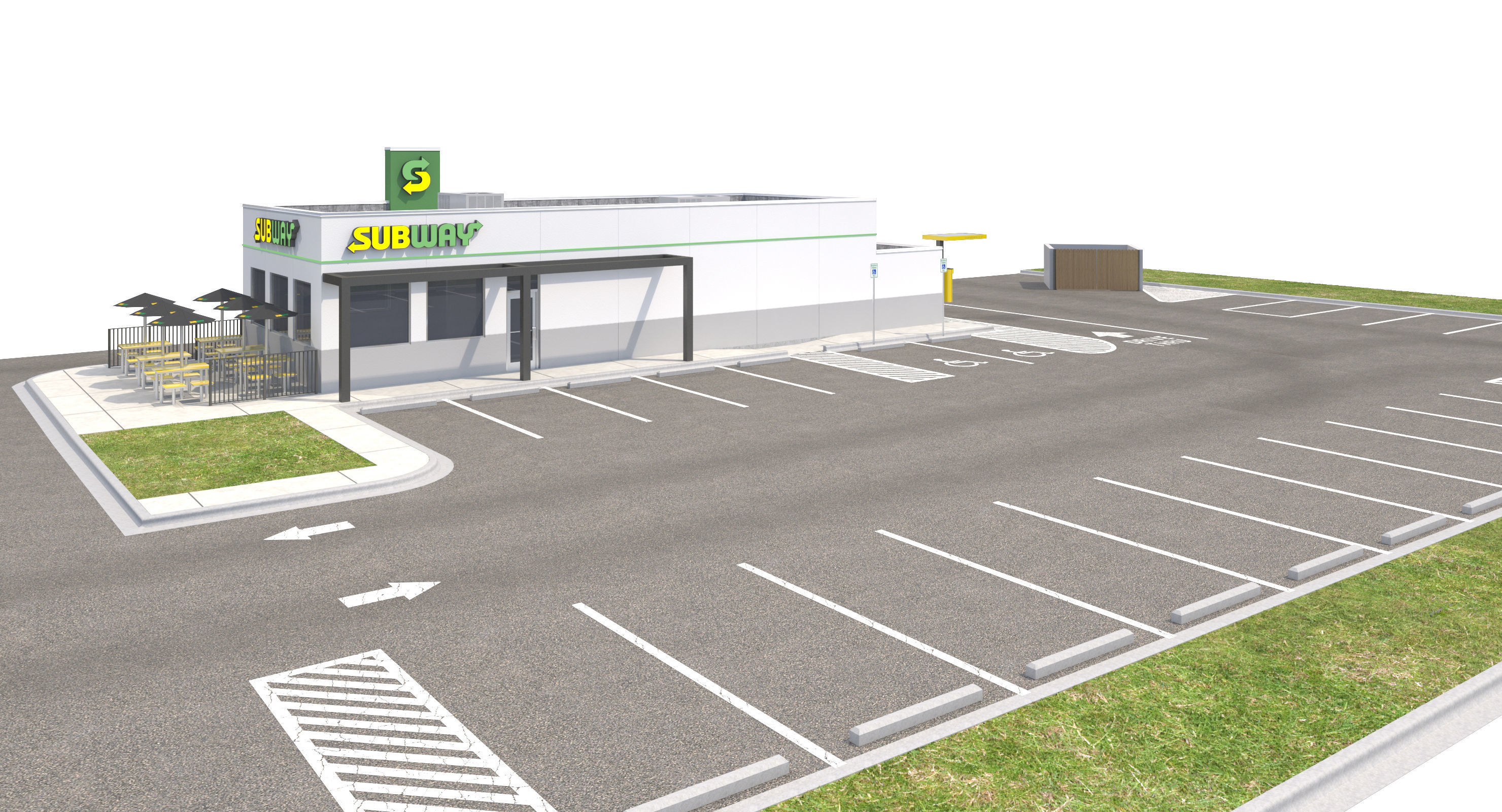 Retail Collection-005 Restaurants With Site 3D model_49