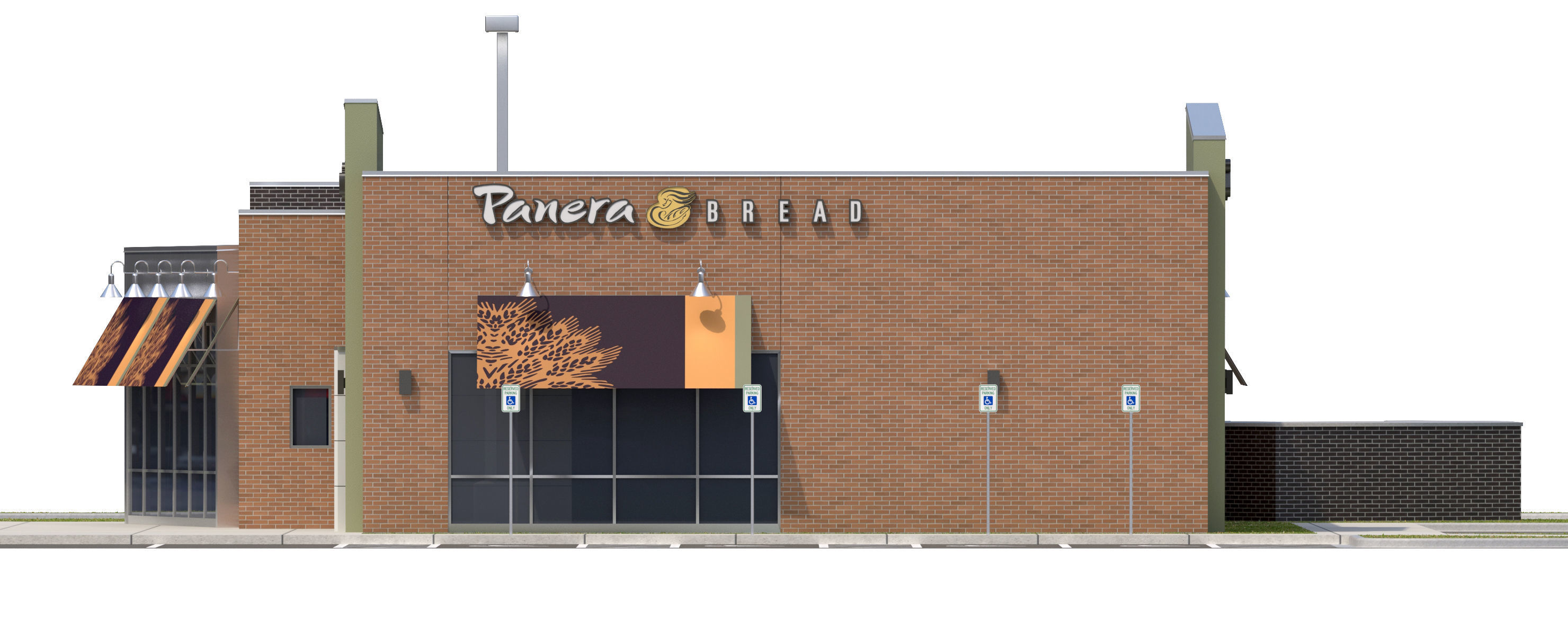 Retail Collection-005 Restaurants With Site 3D model_82