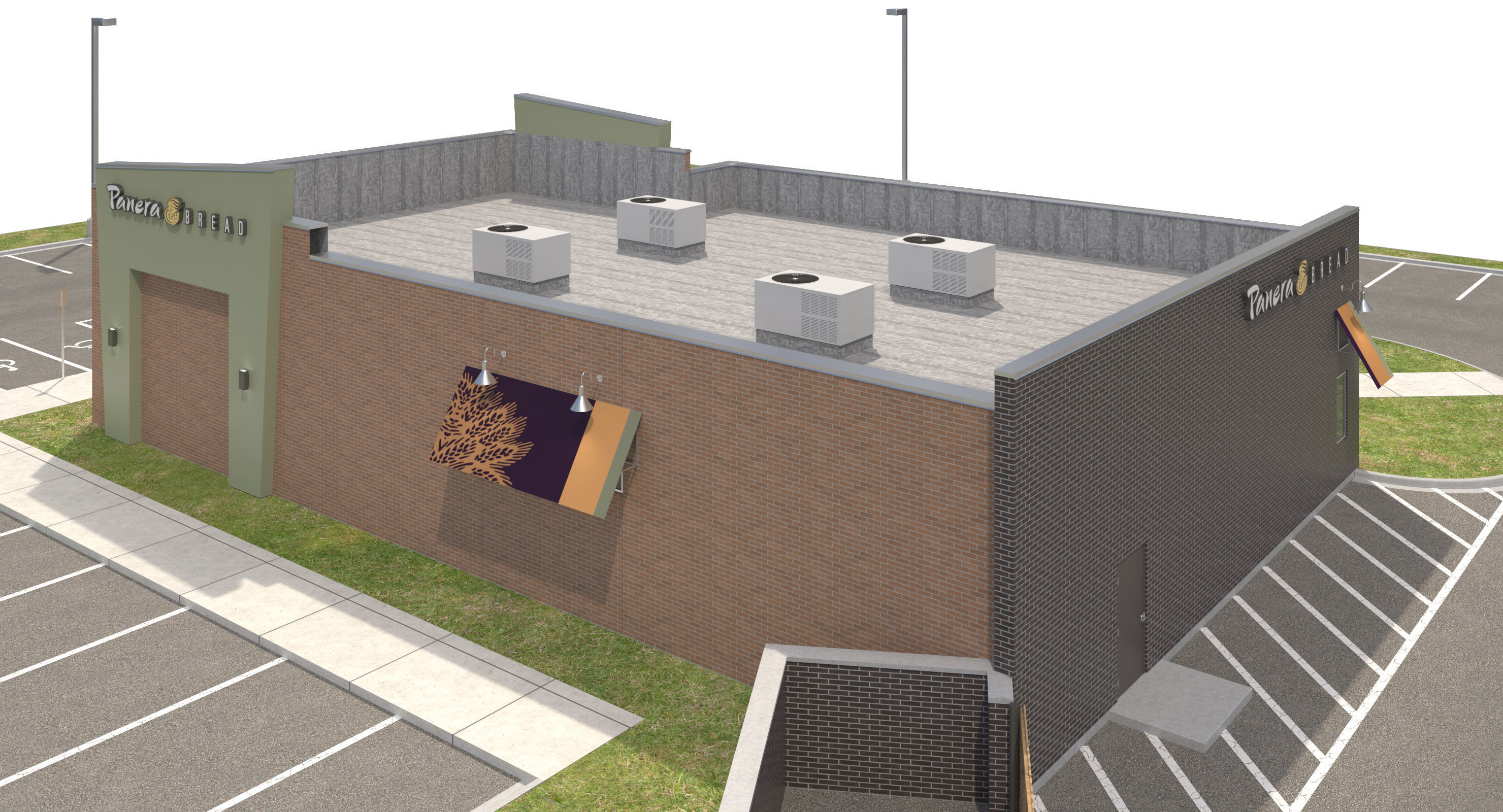 Retail Collection-005 Restaurants With Site 3D model_77