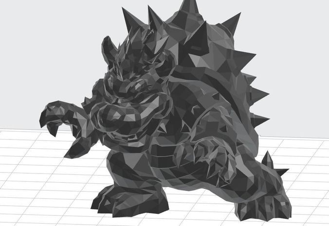 Bowser nintendo godzilla 3D print model