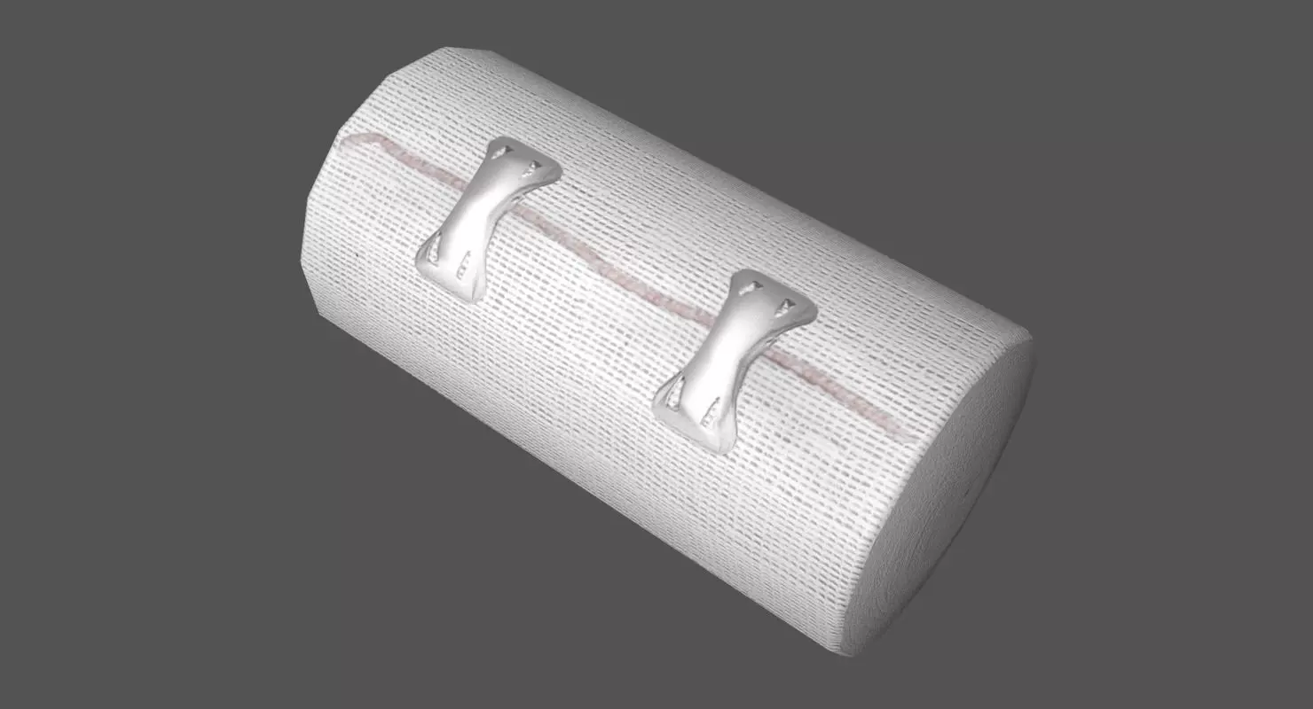 Elastic Bandage Clips Middle Low-poly 3D model
