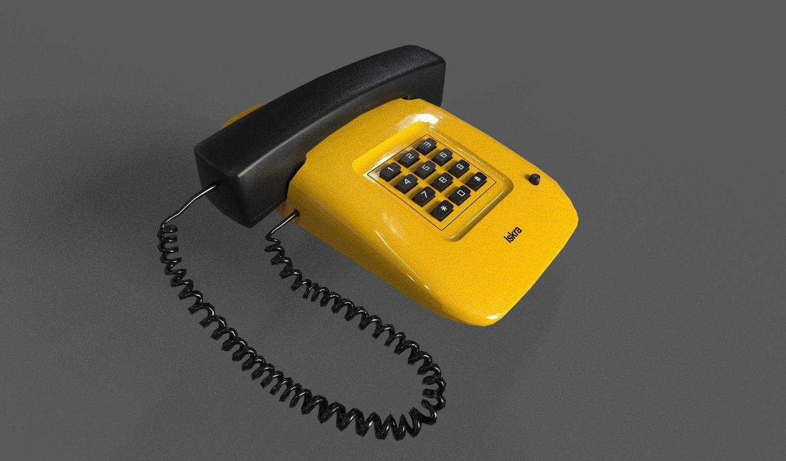 Vintage Telephone Low-poly 3D model_9