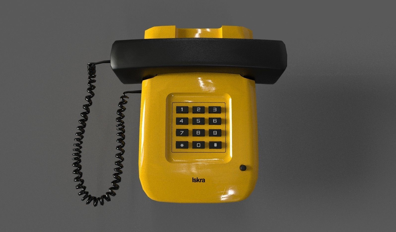 Vintage Telephone Low-poly 3D model_10