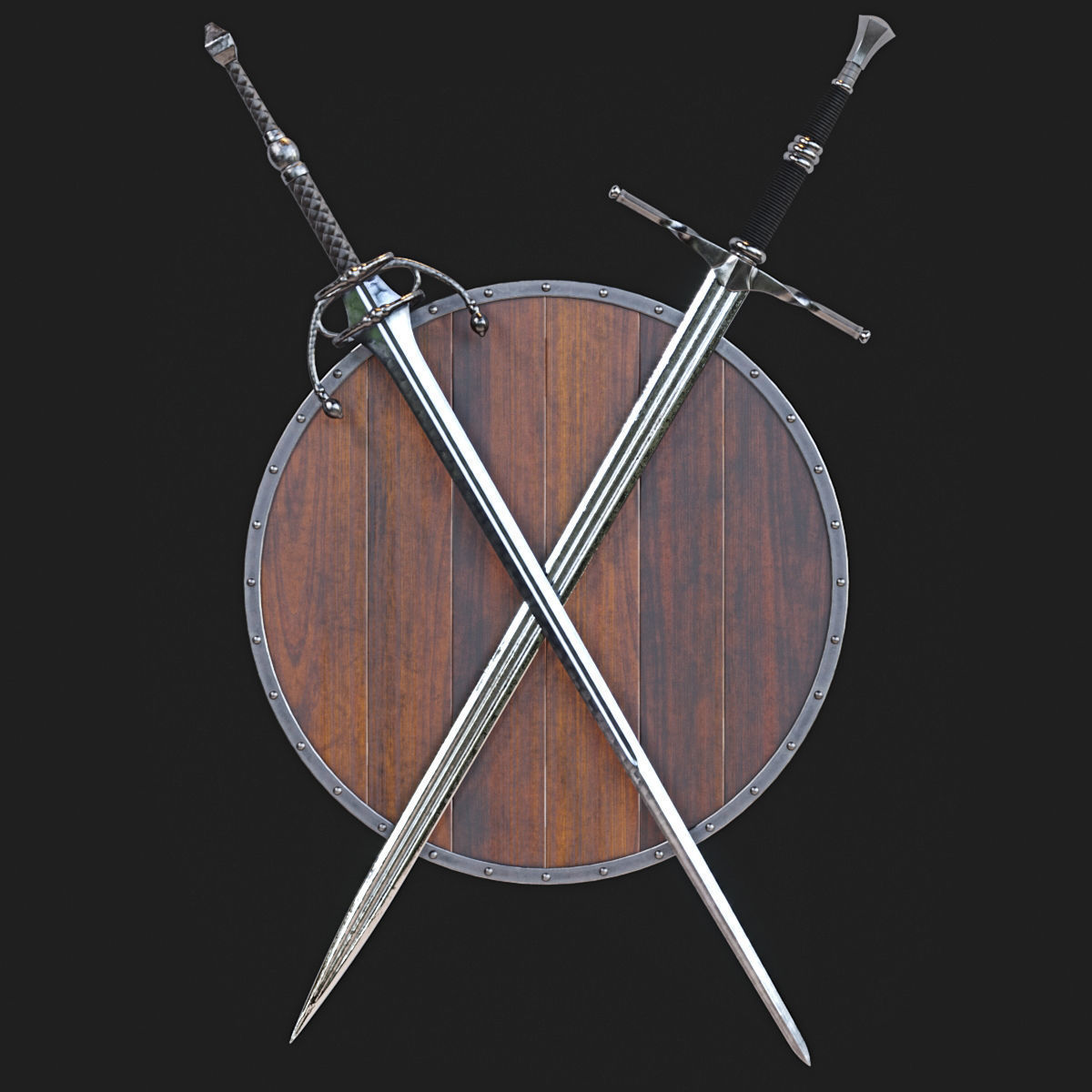 Swords Decor 3D model_1