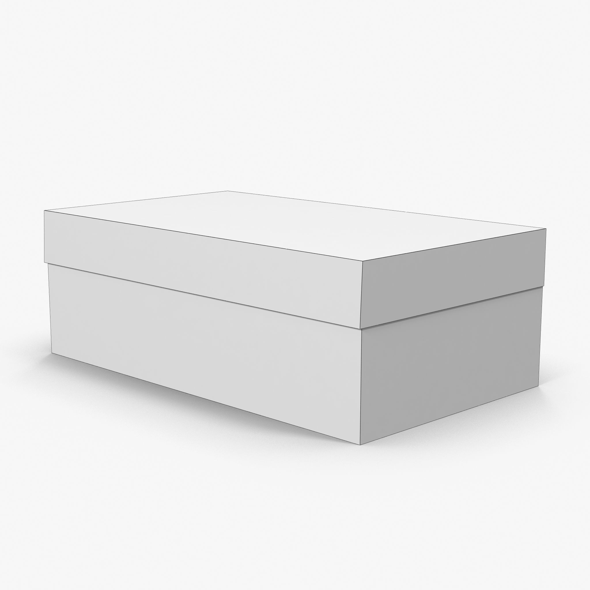 Cardboard Shoe Box Low-Poly Low-poly 3D model_6