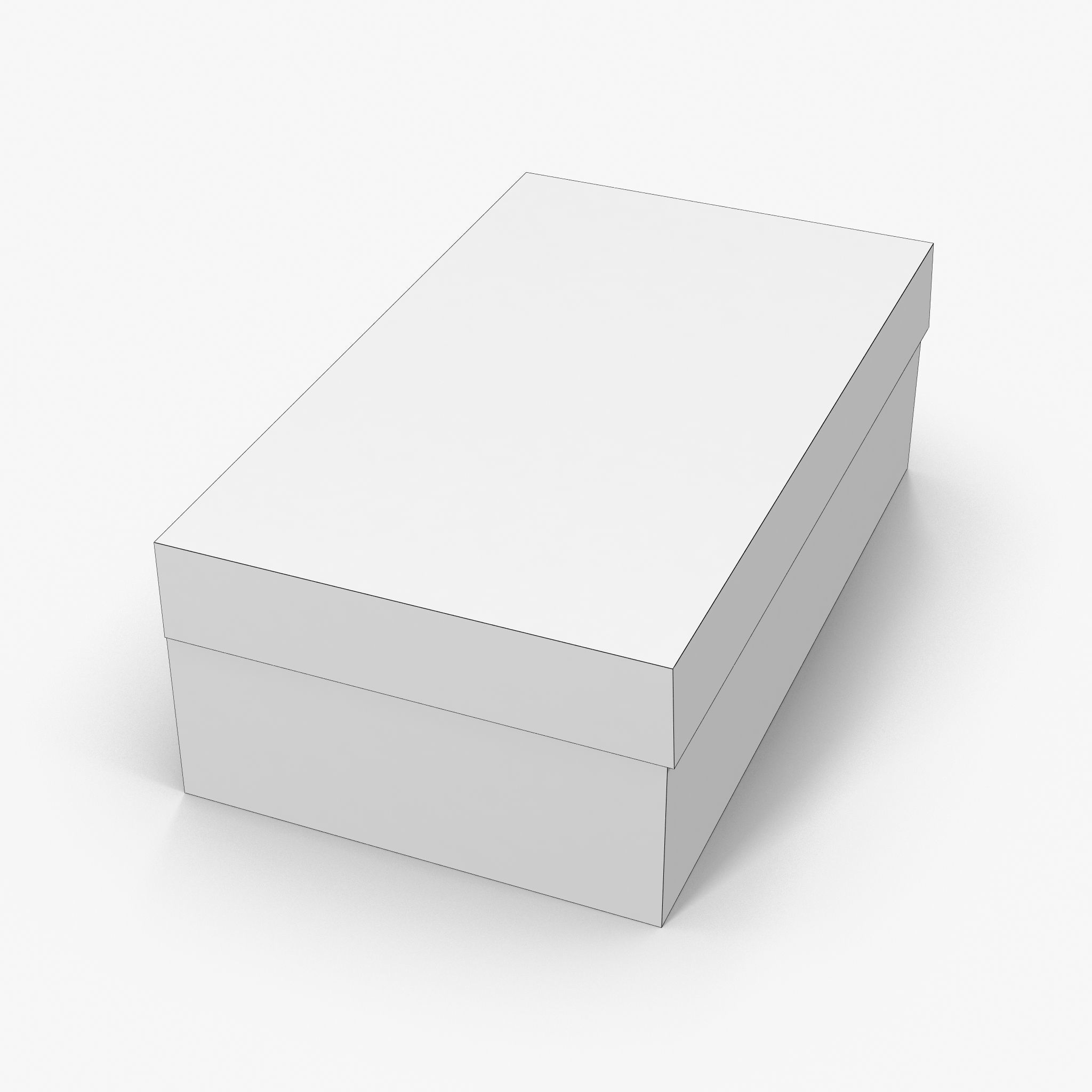 Cardboard Shoe Box Low-Poly Low-poly 3D model_7