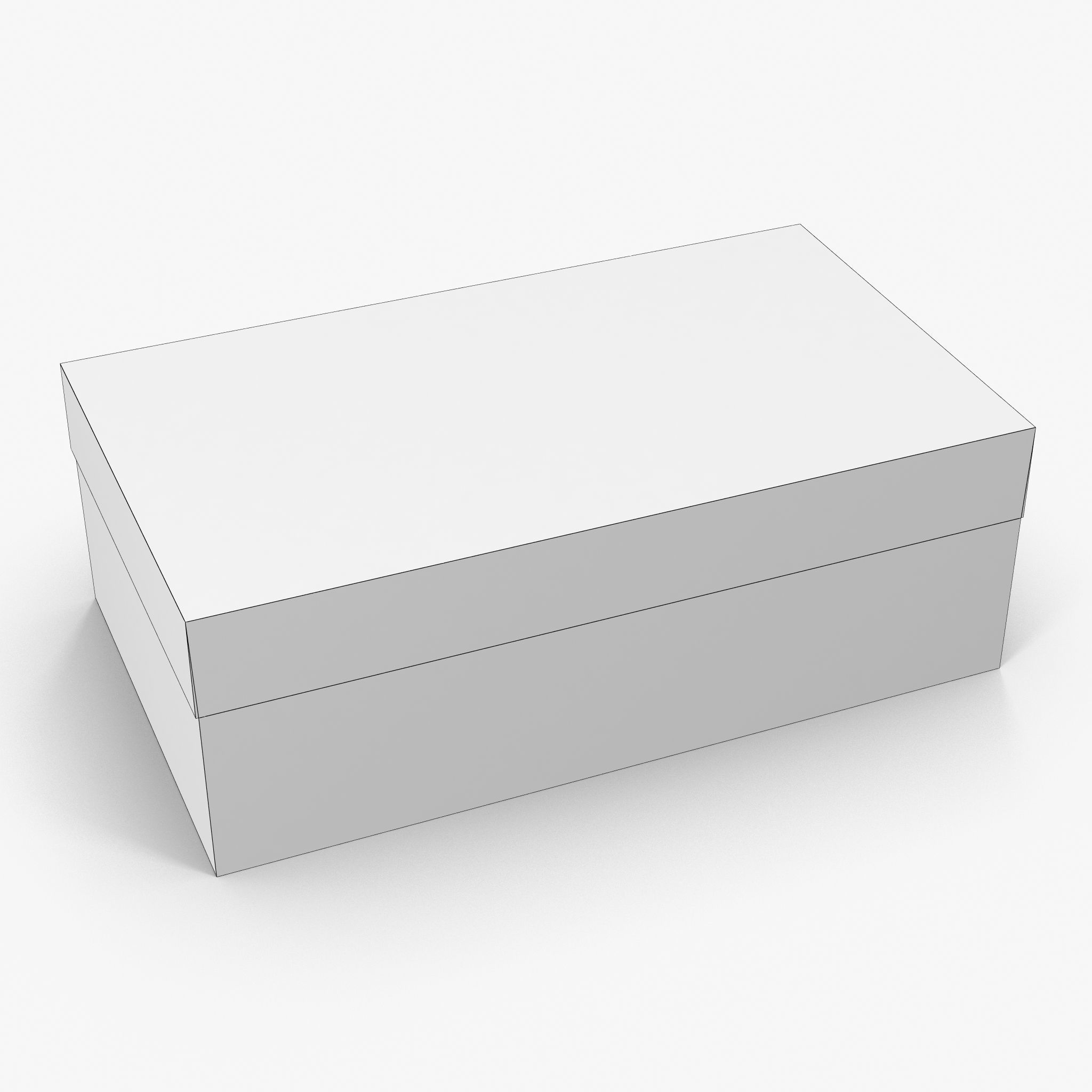 Cardboard Shoe Box Low-Poly Low-poly 3D model_8