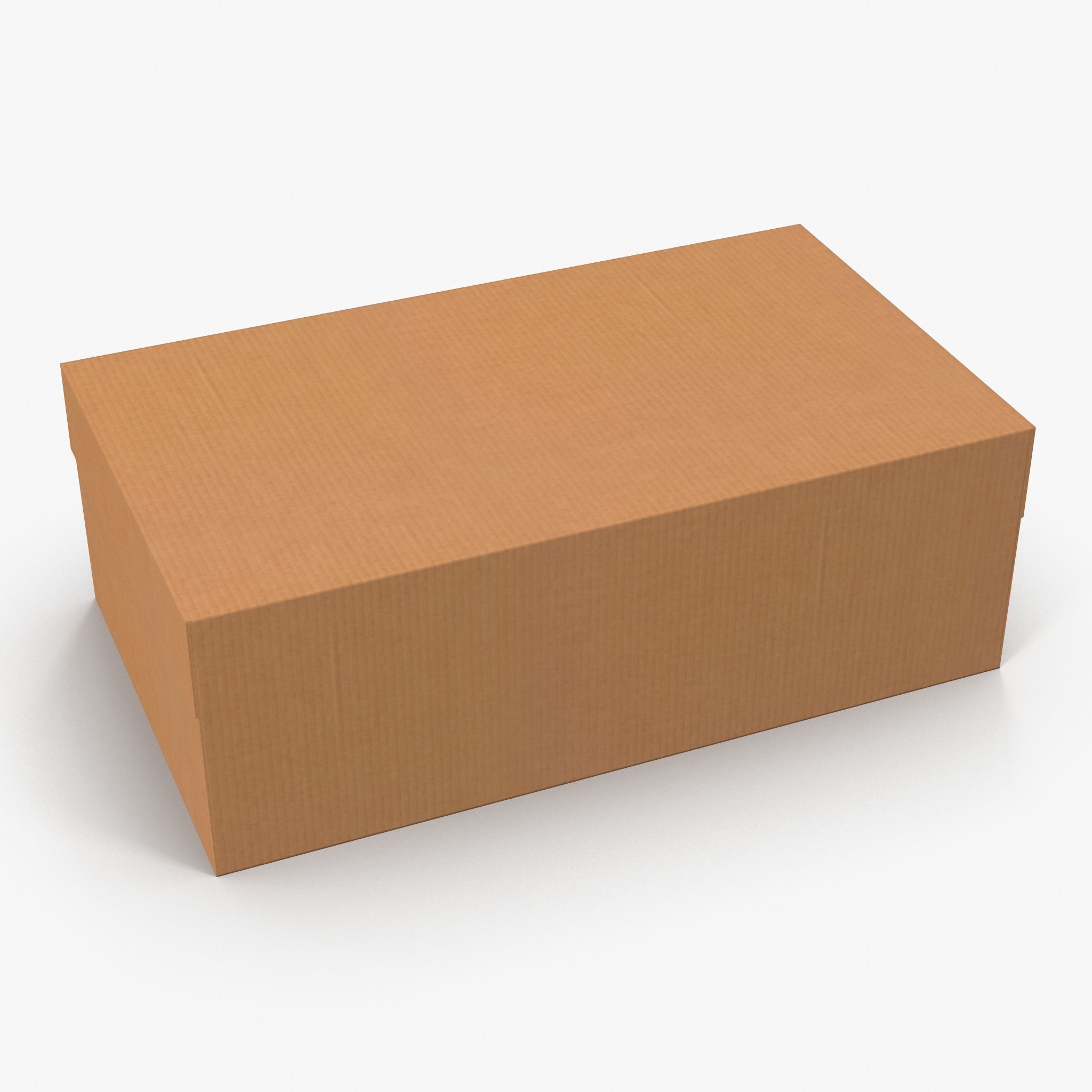 Cardboard Shoe Box Low-Poly Low-poly 3D model_2