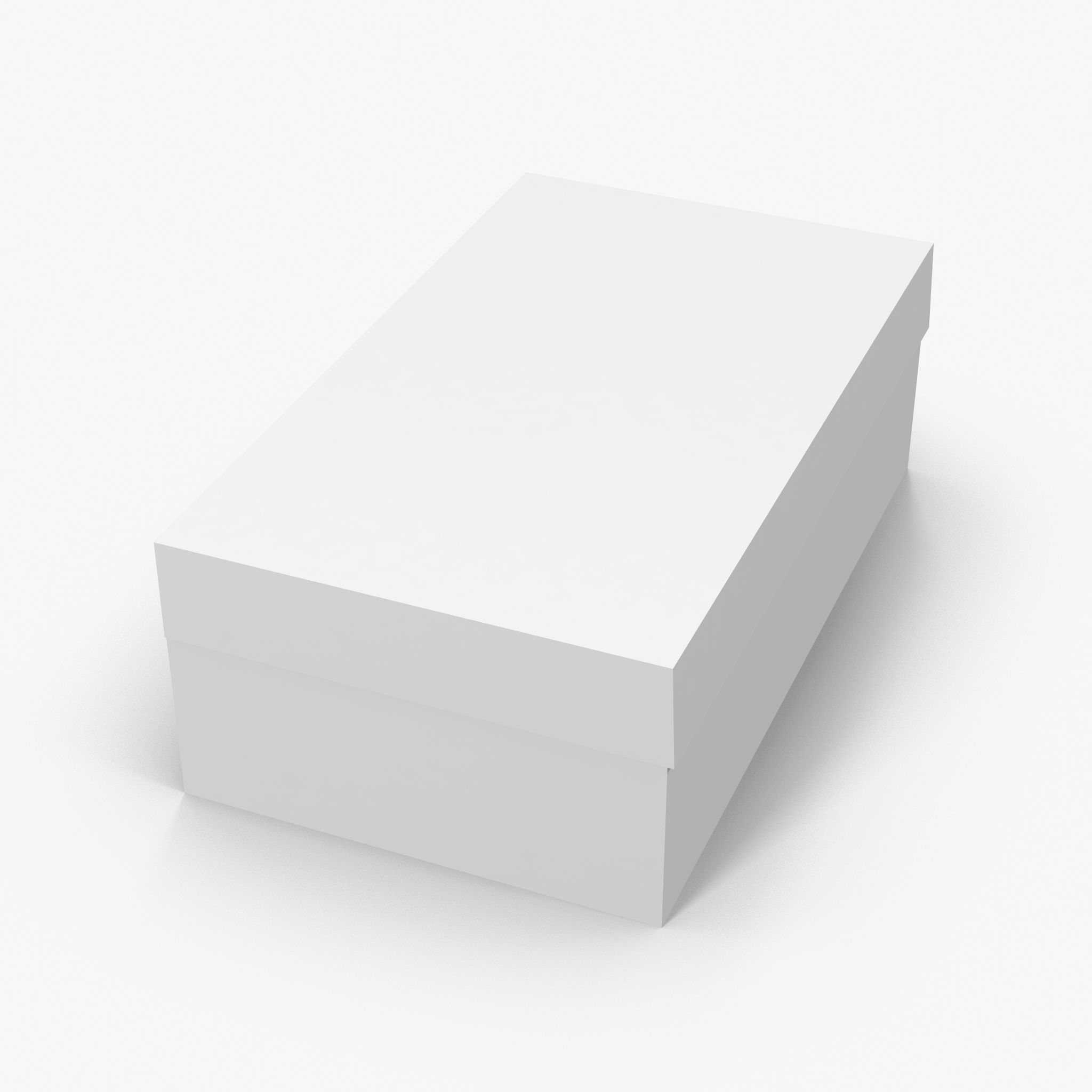 Cardboard Shoe Box Low-Poly Low-poly 3D model_4