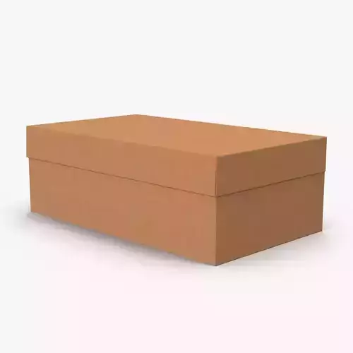 Cardboard Shoe Box Low-Poly Low-poly 3D model