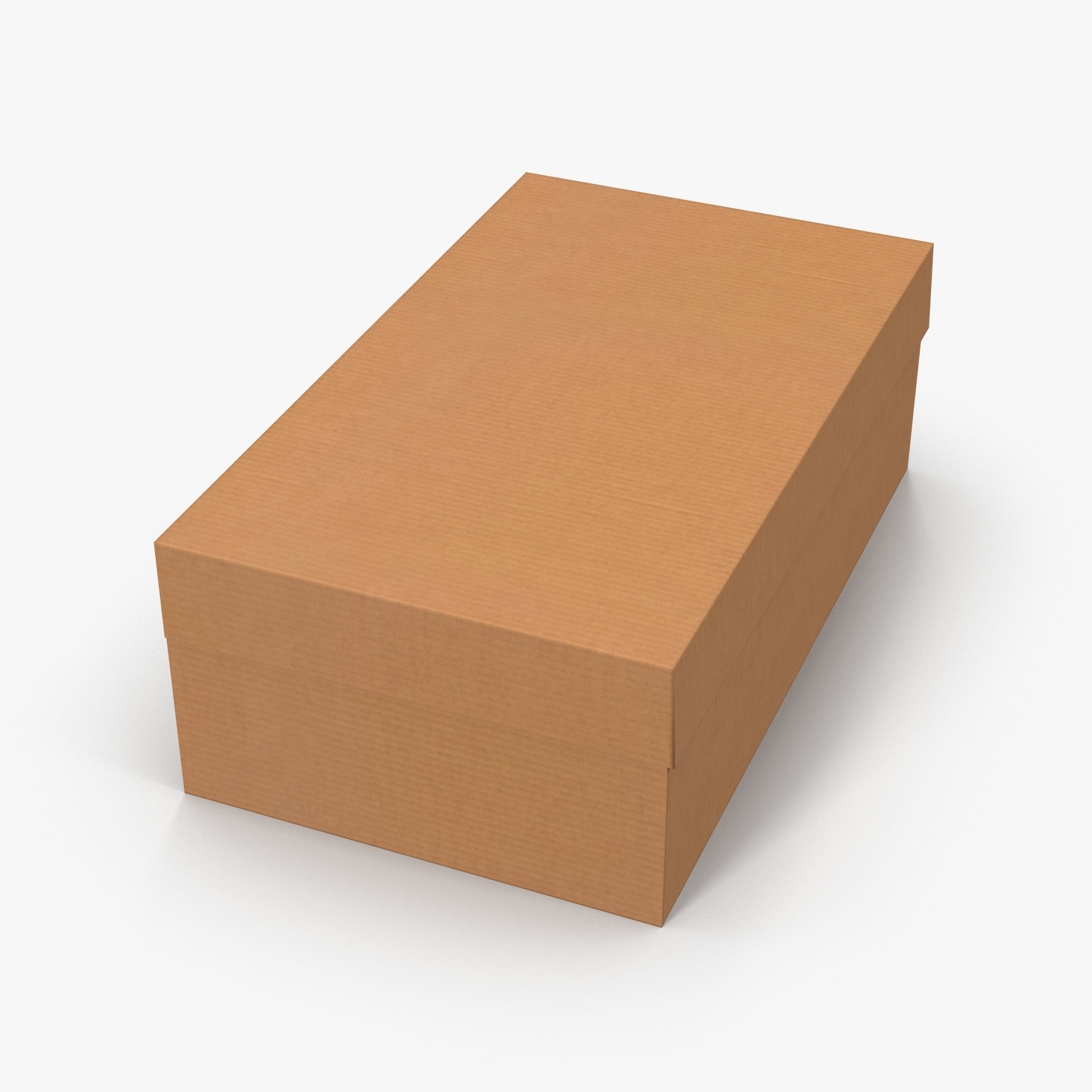Cardboard Shoe Box Low-Poly Low-poly 3D model_1