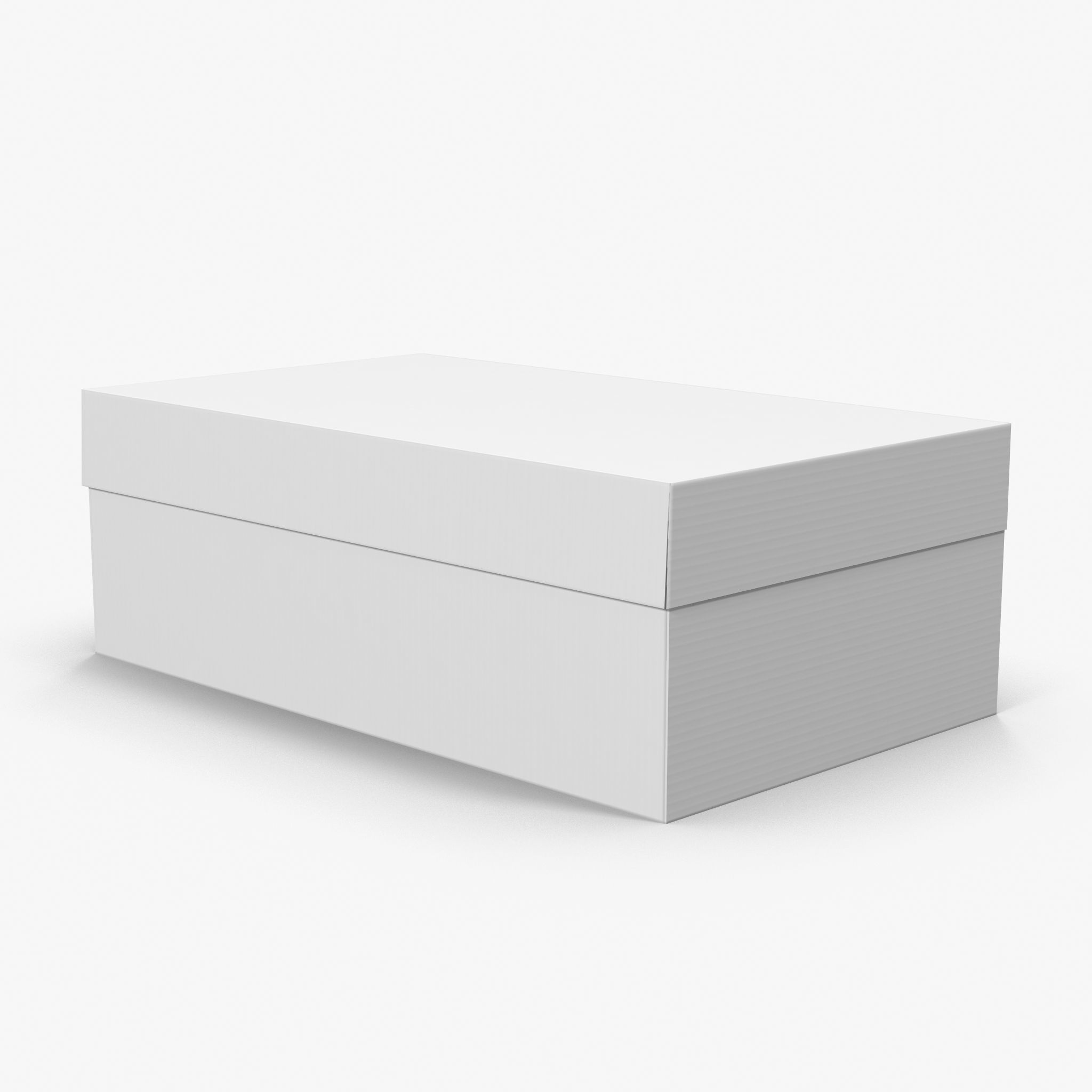 Cardboard Shoe Box Low-Poly Low-poly 3D model_9