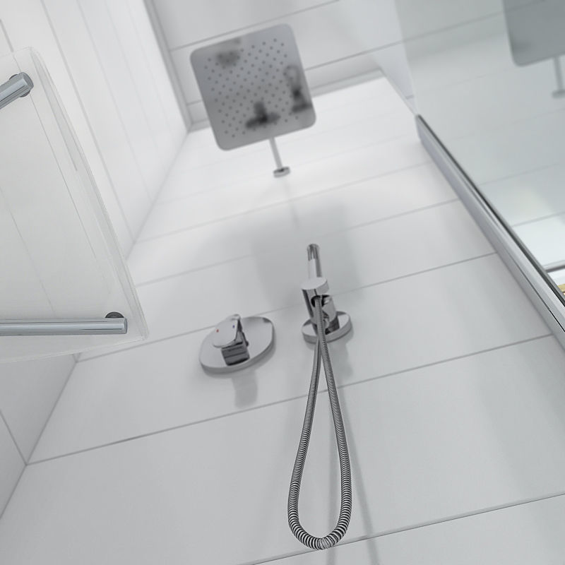 Corner shower cabins Ravak Rapier 3D model_15