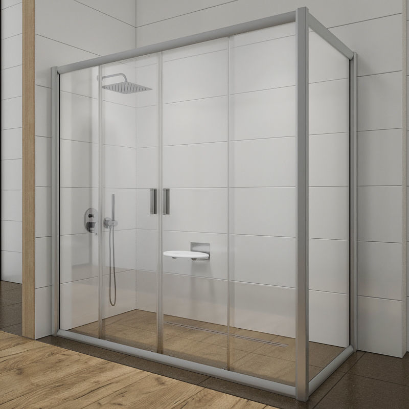 Corner shower cabins Ravak Rapier 3D model_7