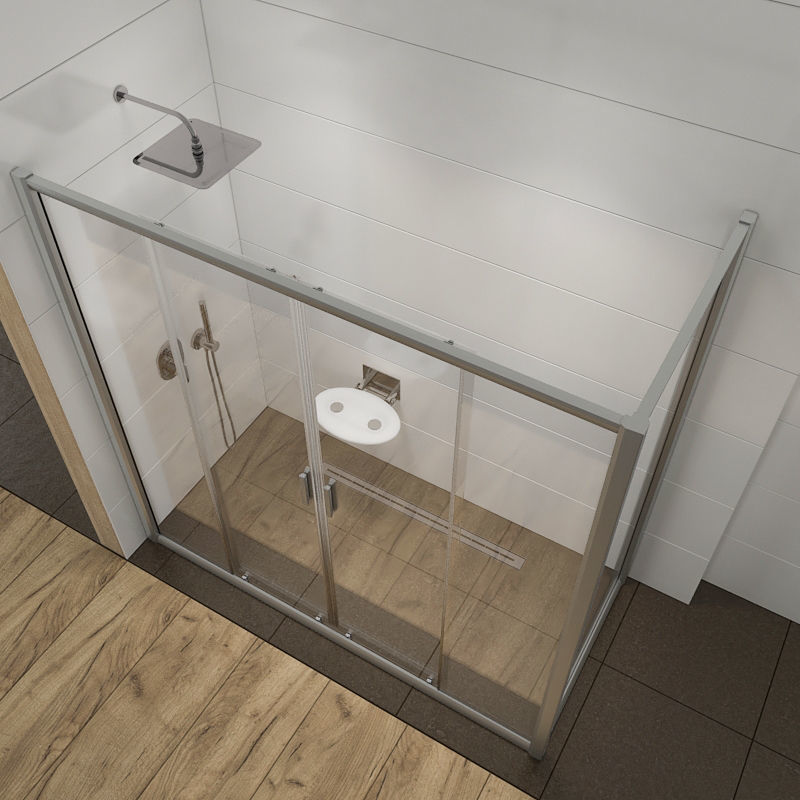 Corner shower cabins Ravak Rapier 3D model_8