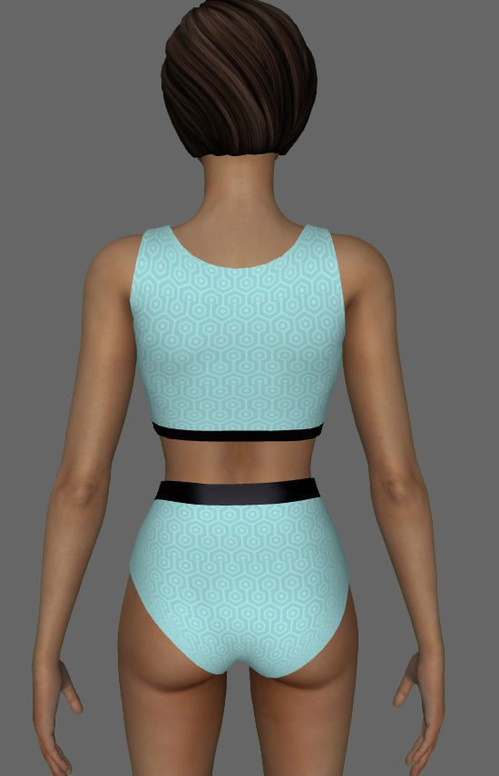 biquine simples Low-poly 3D model_1