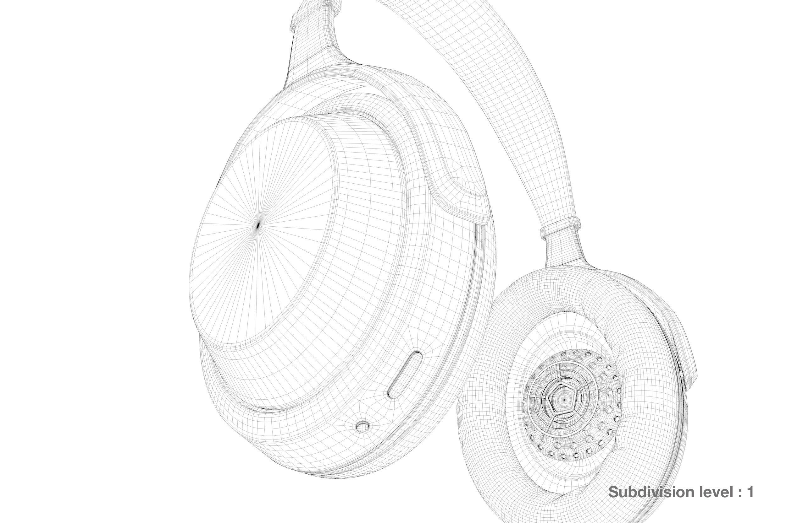 Headphones Concept - Animated - Original design  Low-poly 3D model_17