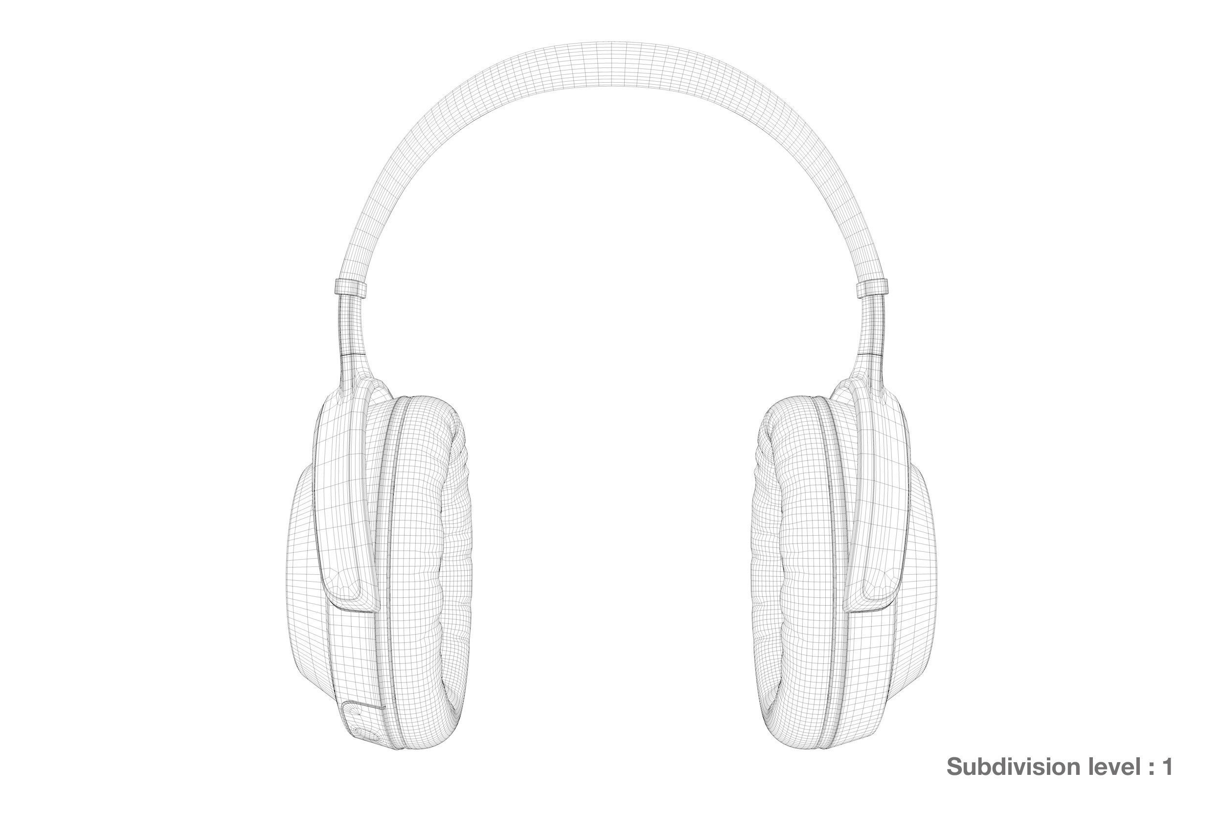 Headphones Concept - Animated - Original design  Low-poly 3D model_15