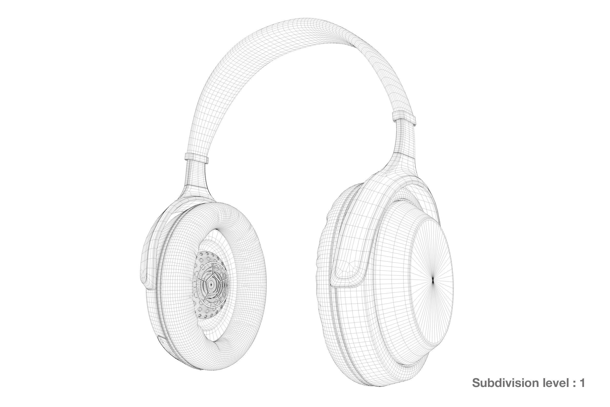 Headphones Concept - Animated - Original design  Low-poly 3D model_13