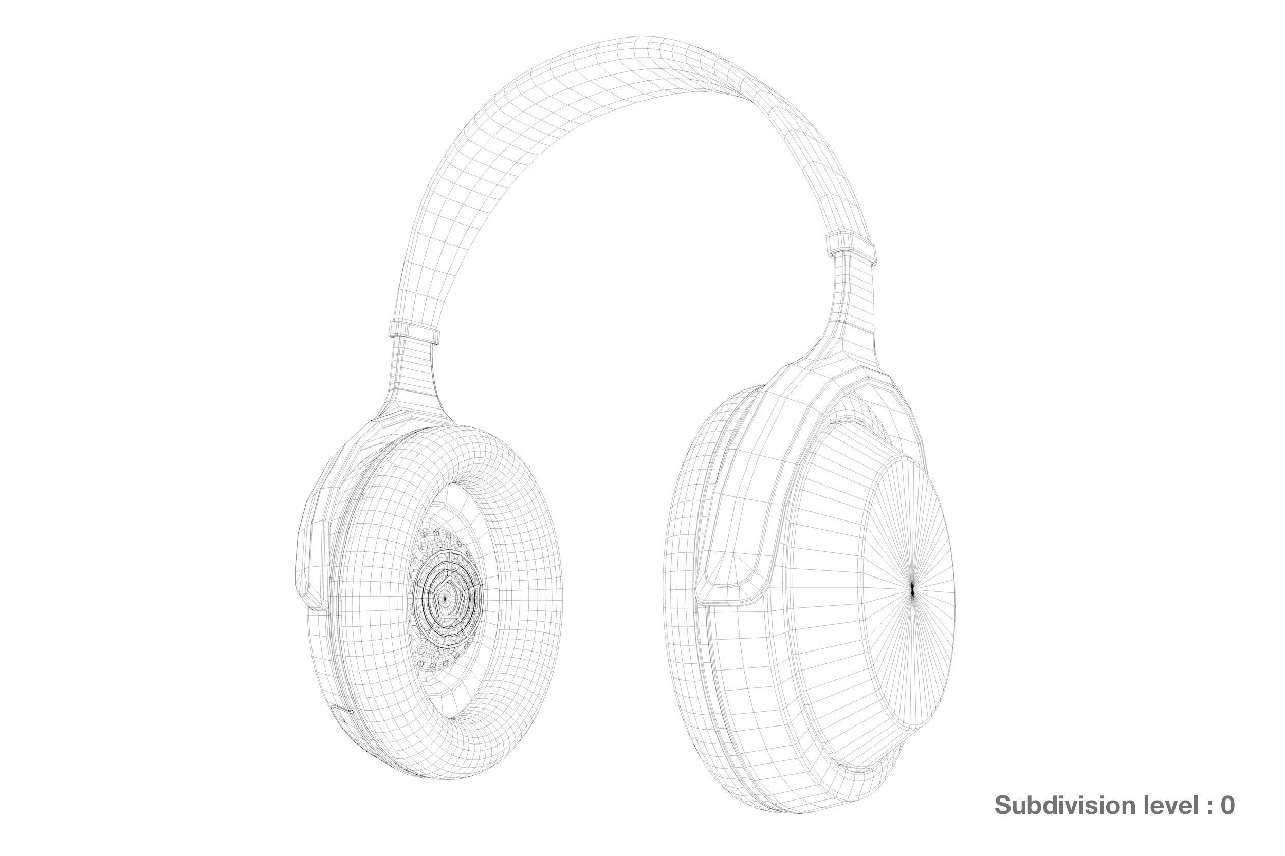 Headphones Concept - Animated - Original design  Low-poly 3D model_12