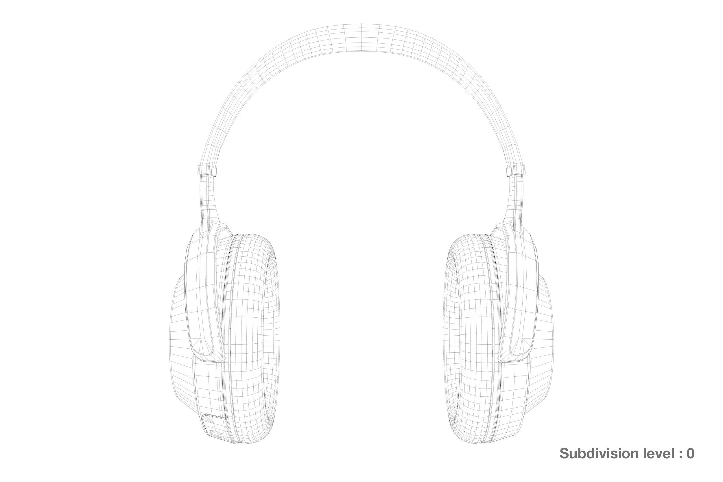 Headphones Concept - Animated - Original design  Low-poly 3D model_14
