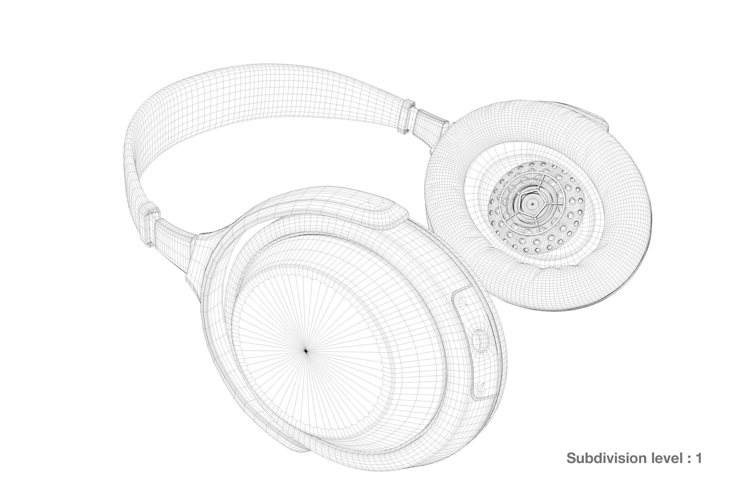 Headphones Concept - Animated - Original design  Low-poly 3D model_10