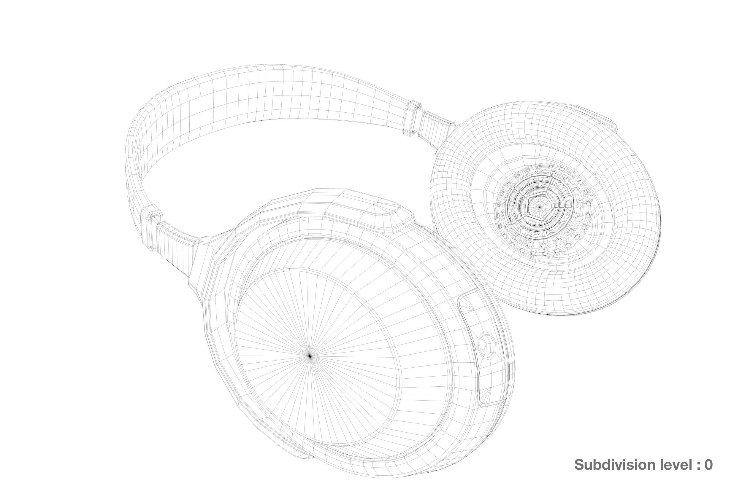 Headphones Concept - Animated - Original design  Low-poly 3D model_11