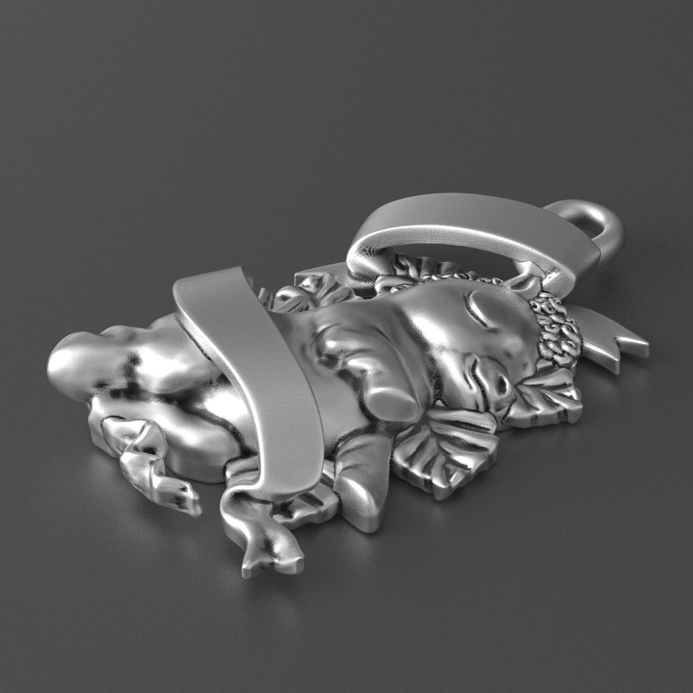 horse pendant 3D print model_2