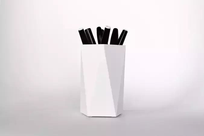 008i - Pen Holder - Simple Faceted - 