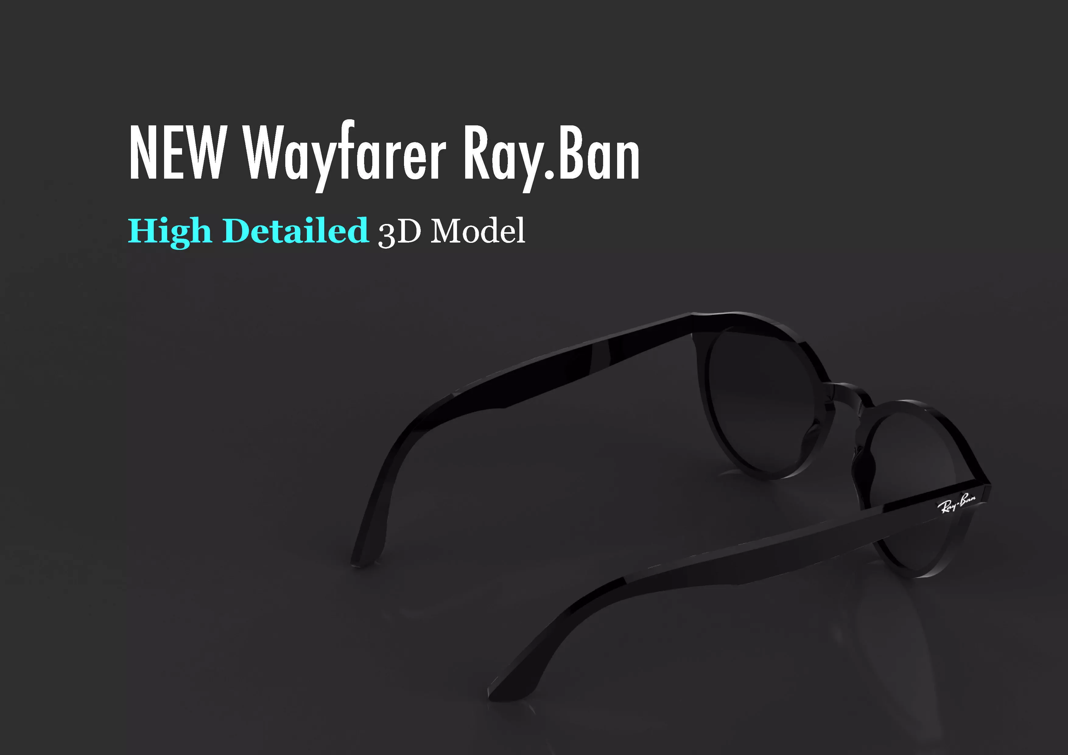 Ray-Ban Wayfarer sunglasses  3D model 3D model_0