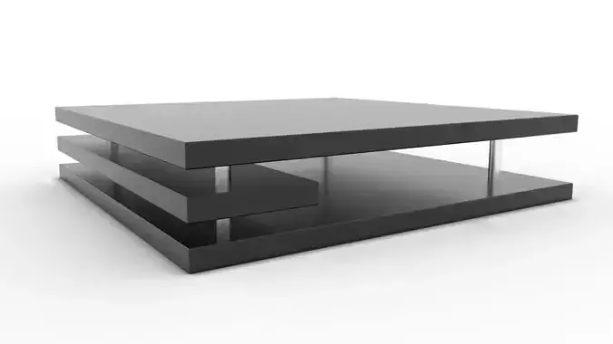 Modern contemporary coffee table Low-poly 3D model
