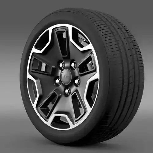 Jeep Wrangler Rubicon aniversary wheel 3D model