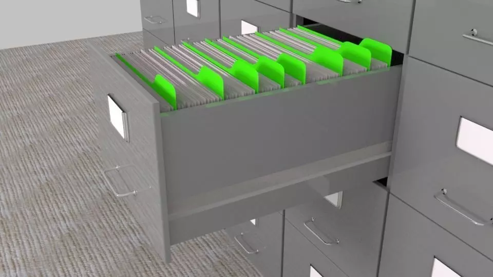 Filing Cabinet 3D model animated | CGTrader