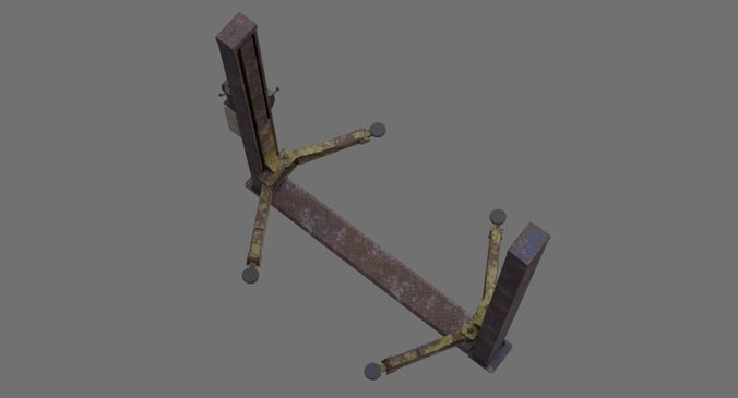 Two Post Lift 1C Low-poly 3D model 3