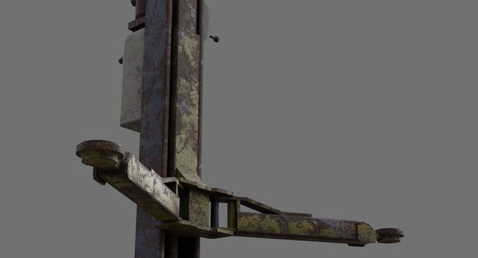 Two Post Lift 1C Low-poly 3D model 6