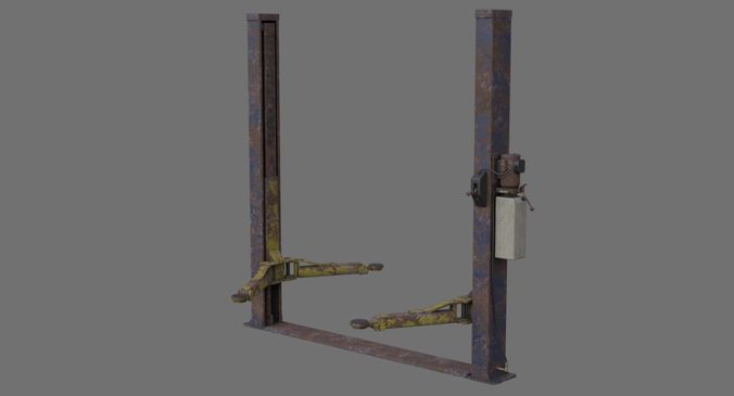 Two Post Lift 1C Low-poly 3D model