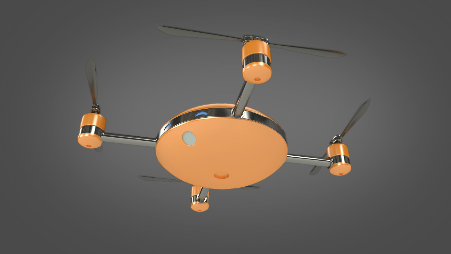 Drone Lily with camera Low-poly 3D model_3