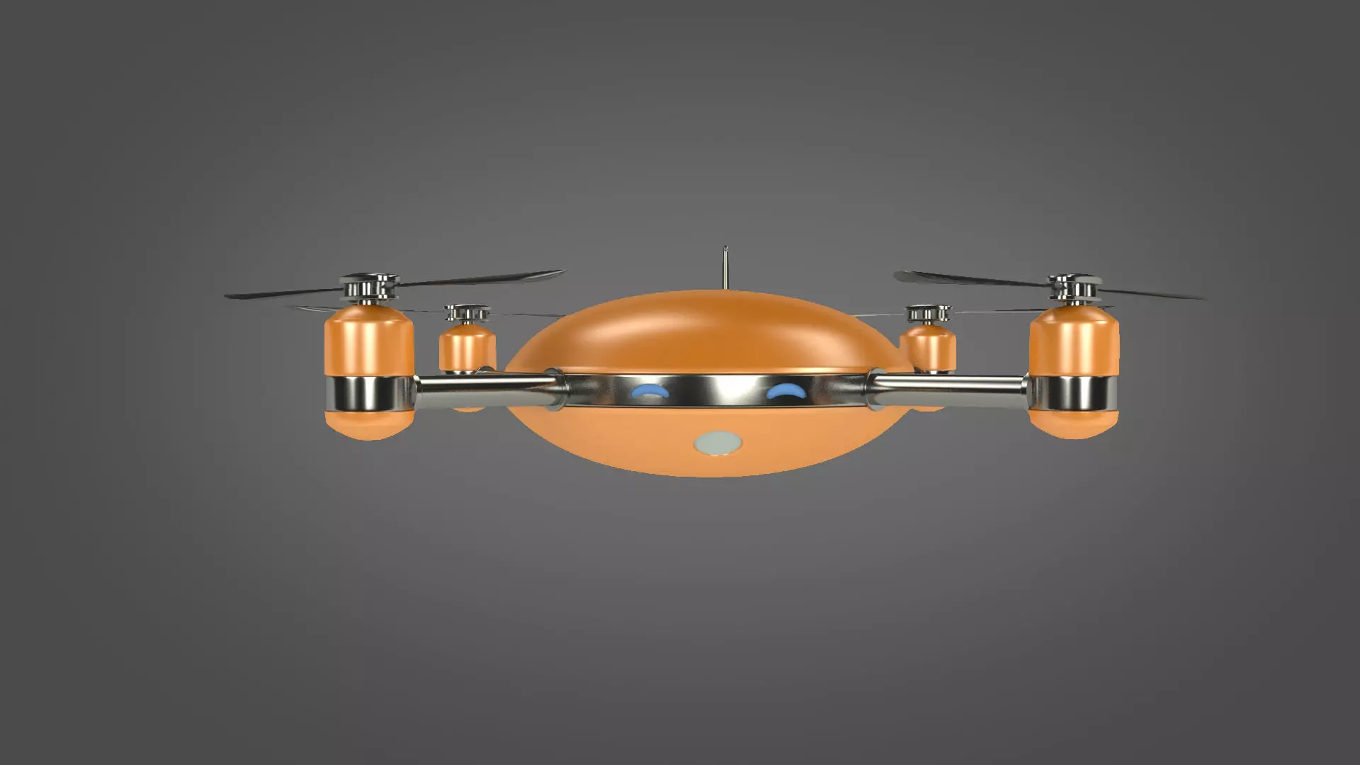 Drone Lily with camera Low-poly 3D model_0