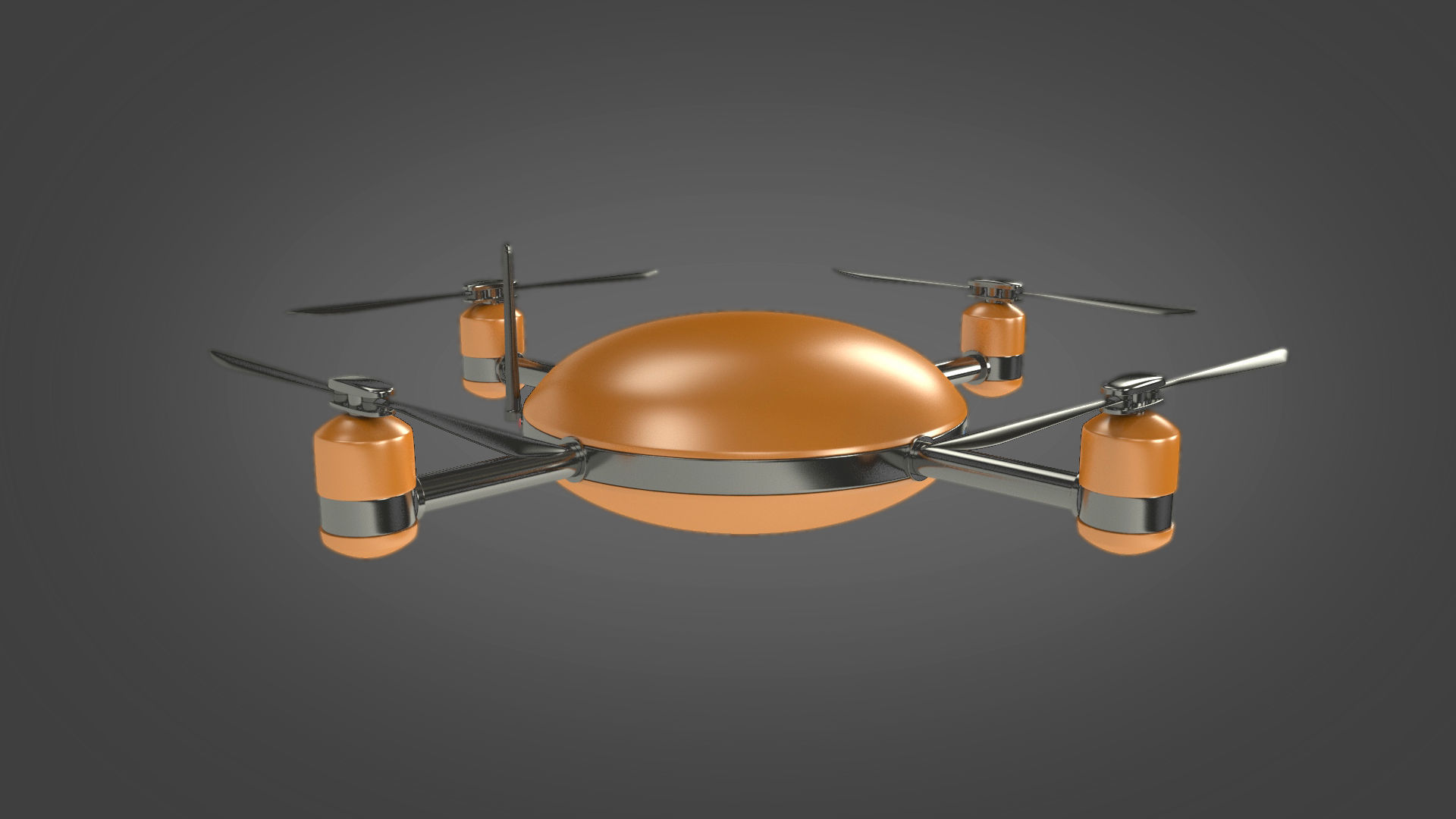 Drone Lily with camera Low-poly 3D model_1