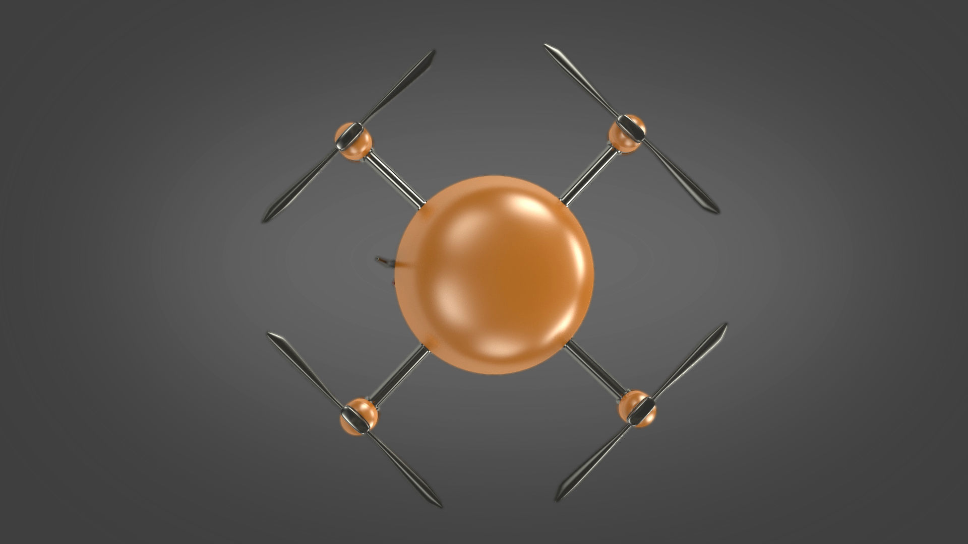 Drone Lily with camera Low-poly 3D model_2