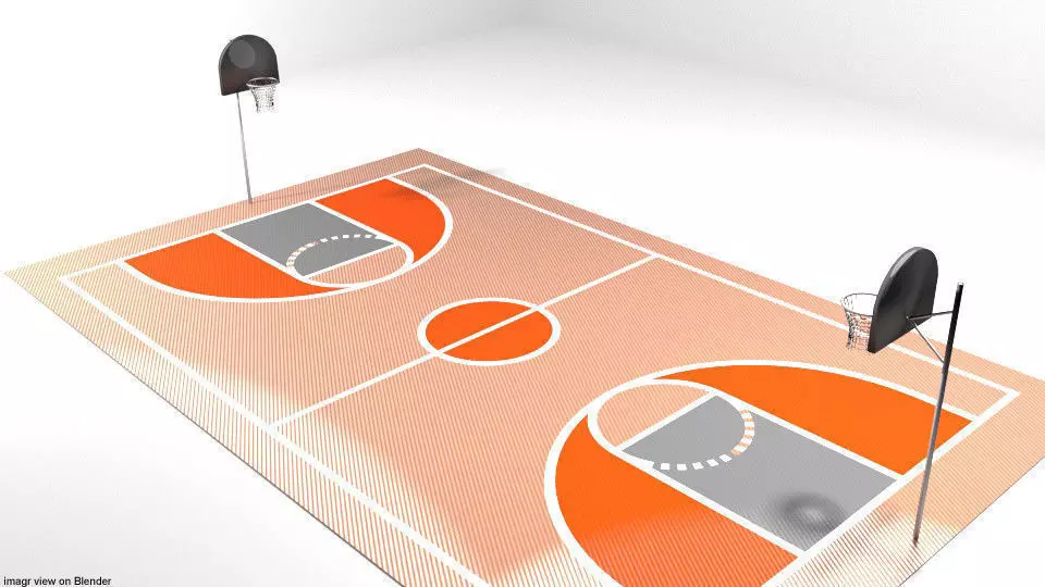 Game Court - Basketball 3D model