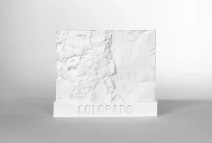 047d - Magnet - Colorado Topography -  3D print model