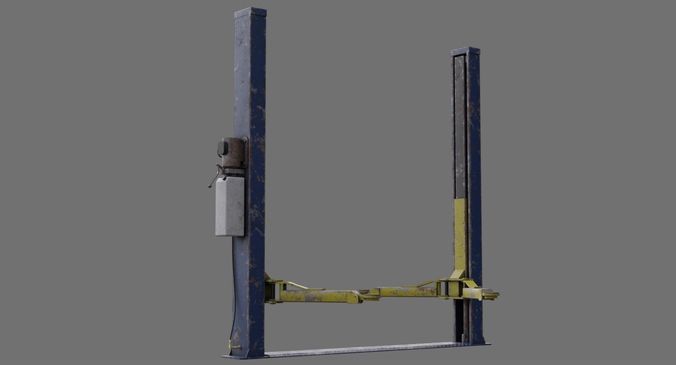 Two Post Lift 1D Low-poly 3D model 4