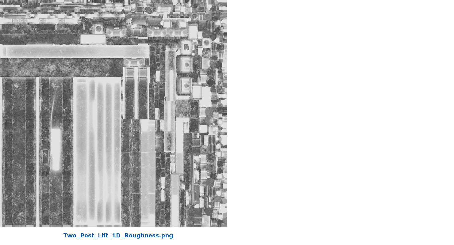 Two Post Lift 1D Low-poly 3D model_11