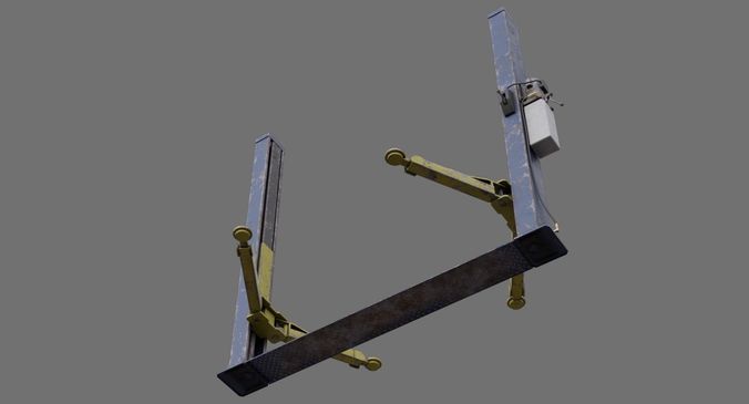 Two Post Lift 1D Low-poly 3D model 5