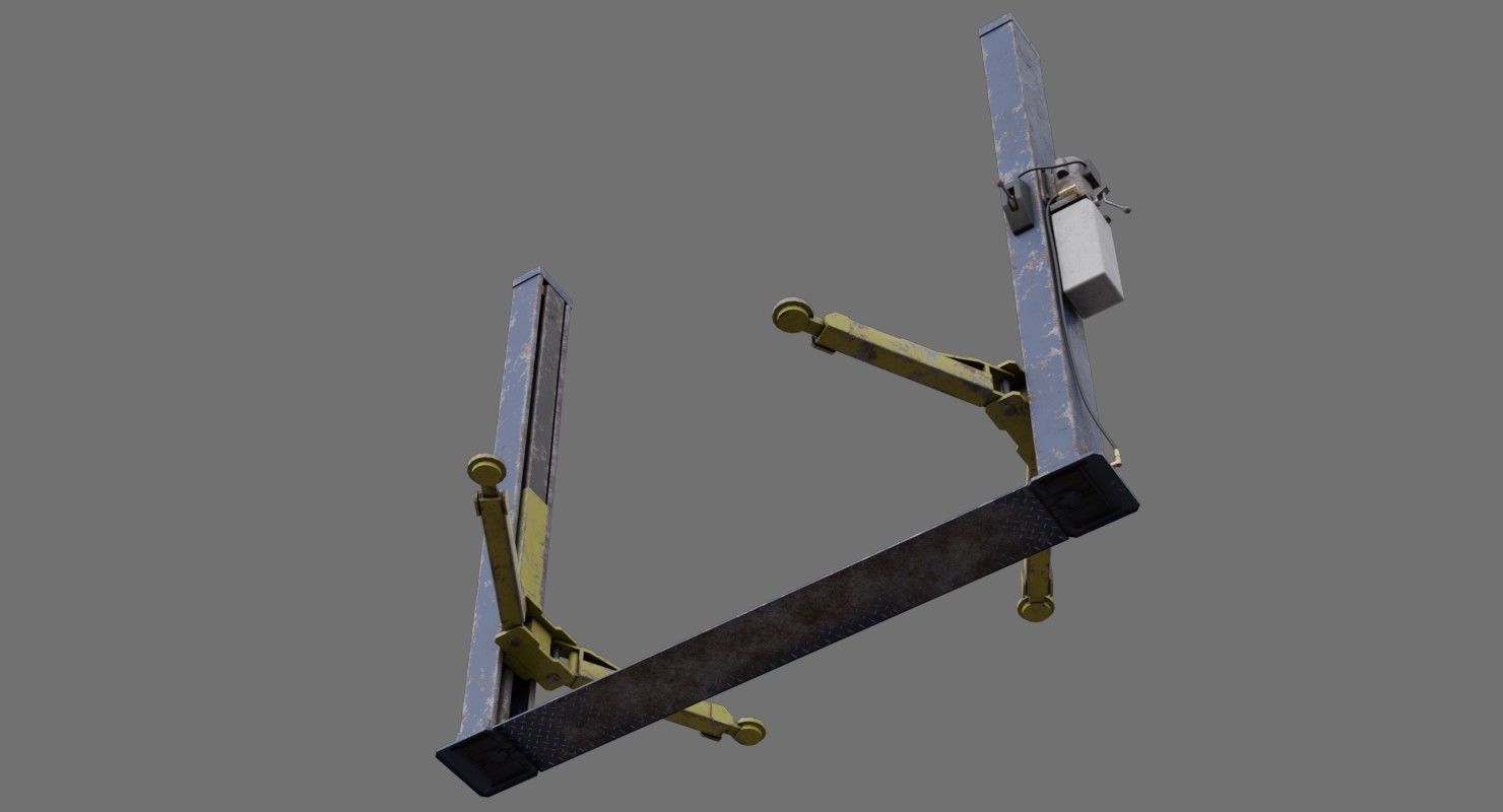 Two Post Lift 1D Low-poly 3D model_5