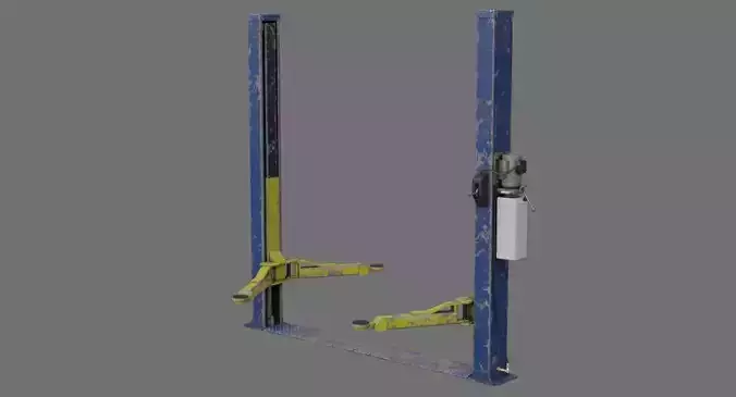 Two Post Lift 1D Low-poly 3D model