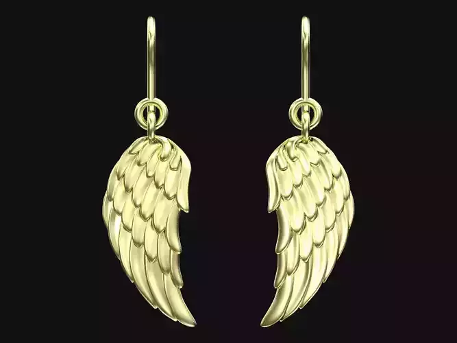 Earrings angel wing